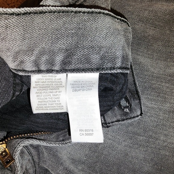 Lucky Brand Mens Jeans 221 Size 32x34 Original Straight Jeans‎ Gray Wash - Picture 7 of 12